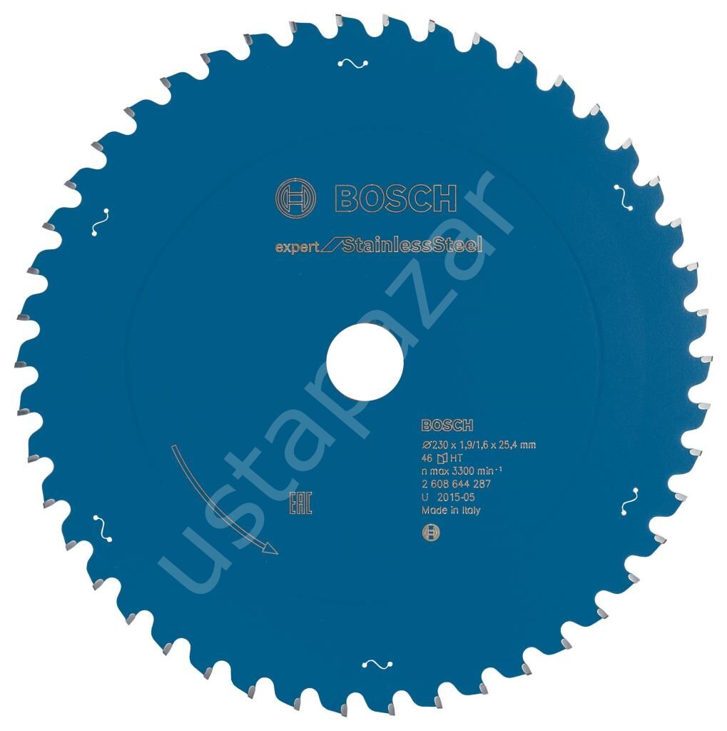 Bosch - Expert Serisi Paslanmaz Çelik için Daire Testere Bıçağı 230*25,4 mm 46 Diş 2608644287
