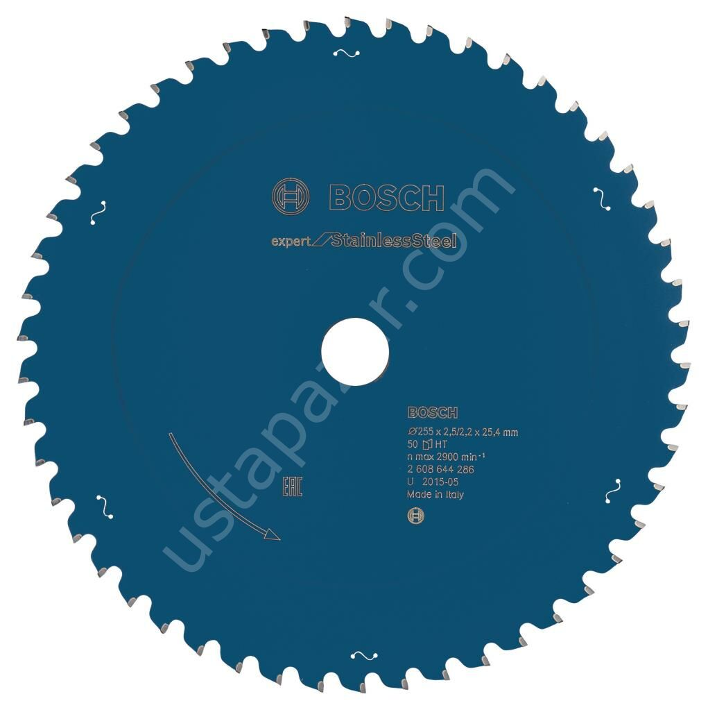 Bosch - Expert Serisi Paslanmaz Çelik için Daire Testere Bıçağı 255*25,4 mm 50 Diş 2608644286
