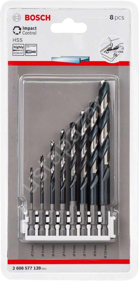 Bosch - Impact Control Serisi HSS Metal Matkap Ucu Seti 8'li - Click 2608577139