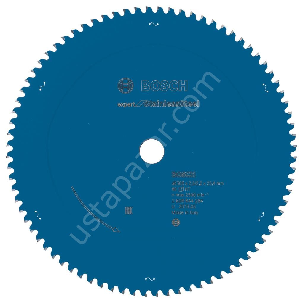 Bosch - Expert Serisi Paslanmaz Çelik için Daire Testere Bıçağı 305*25,4 mm 80 Diş 2608644284