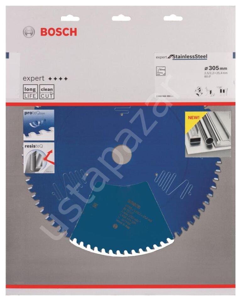 Bosch - Expert Serisi Paslanmaz Çelik için Daire Testere Bıçağı 305*25,4 mm 80 Diş 2608644284