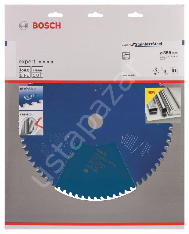 Bosch - Expert Serisi Paslanmaz Çelik için Daire Testere Bıçağı 355*25,4 mm 70 Diş 2608644283