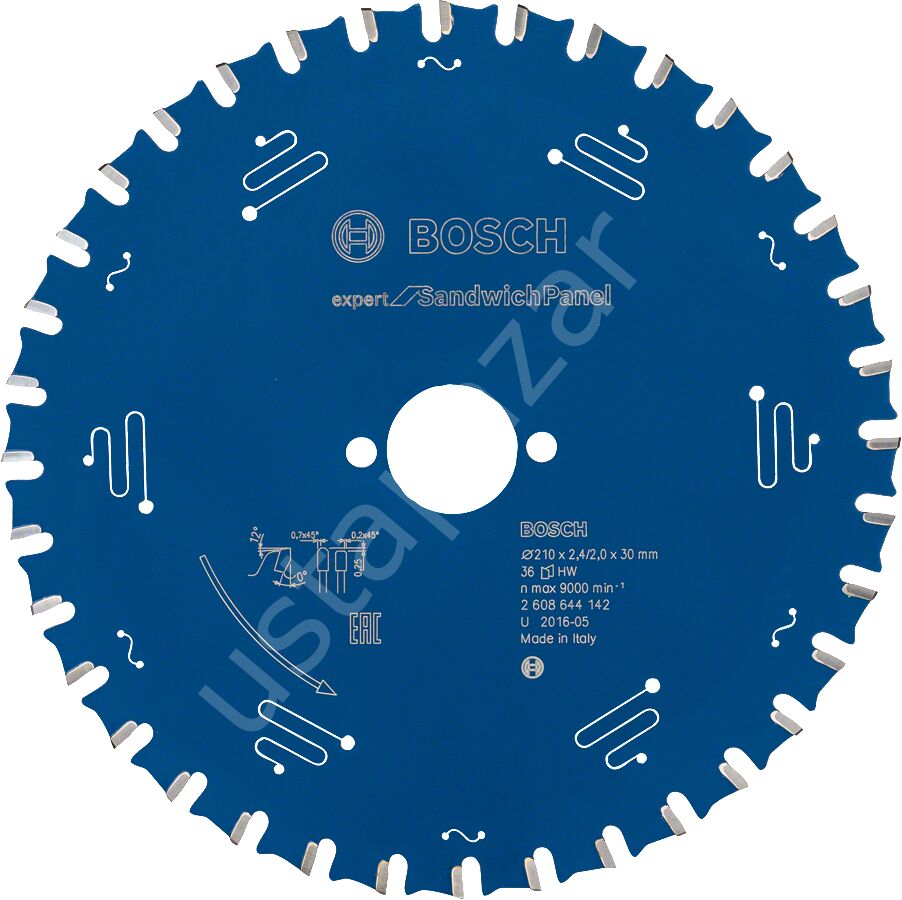 Bosch - Expert Serisi Çelik Levhalı Sandviç Panelleri için Daire Testere Bıçağı 210*30 mm 36 Diş 2608644142