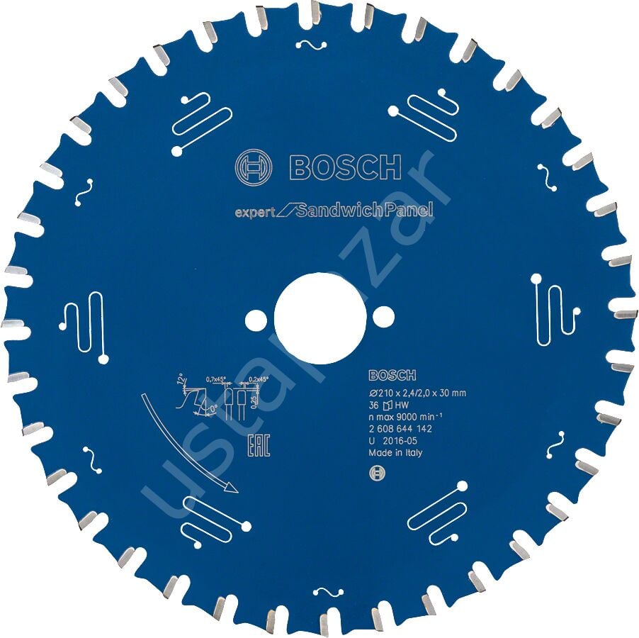 Bosch - Expert Serisi Çelik Levhalı Sandviç Panelleri için Daire Testere Bıçağı 210*30 mm 36 Diş 2608644142