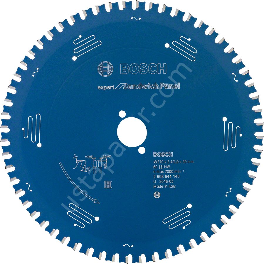 Bosch - Expert Serisi Çelik Levhalı Sandviç Panelleri için Daire Testere Bıçağı 270*30 mm 60 Diş 2608644145