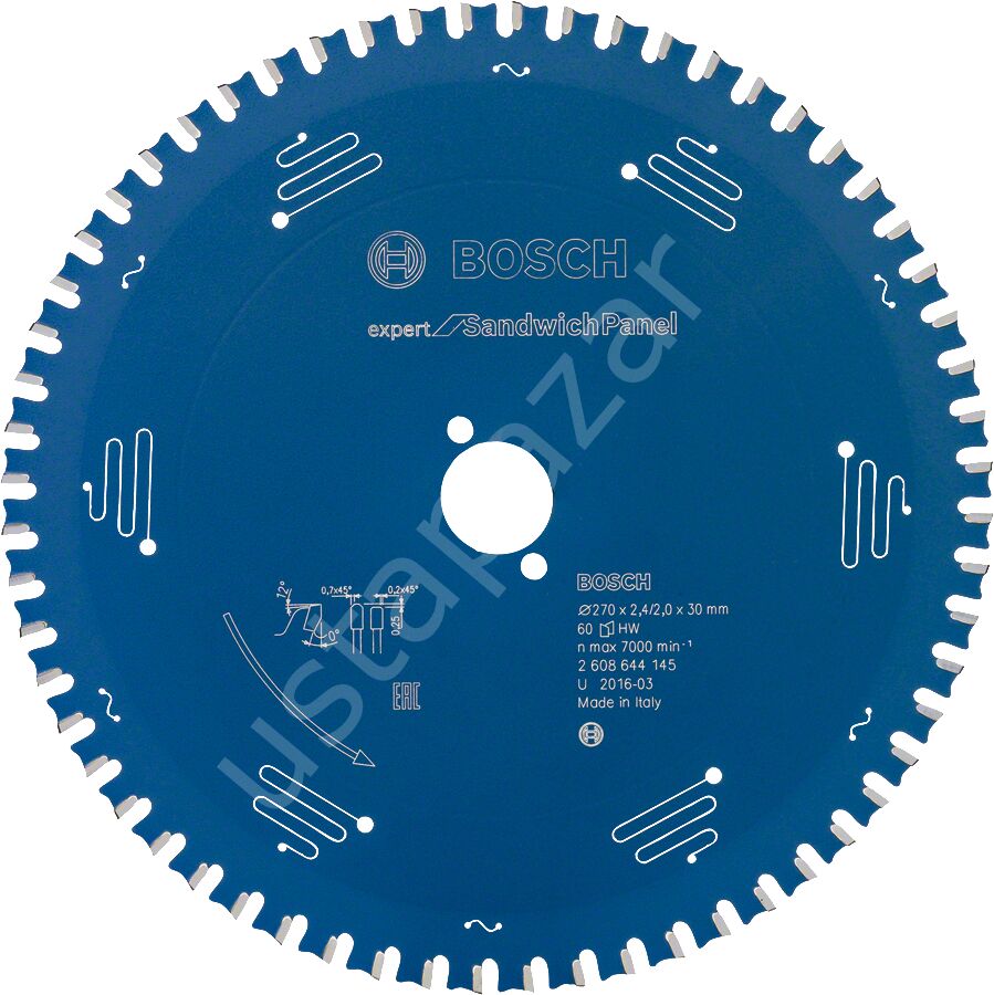 Bosch - Expert Serisi Çelik Levhalı Sandviç Panelleri için Daire Testere Bıçağı 270*30 mm 60 Diş 2608644145