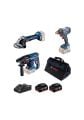 Bosch GBH 180 LI Kırıcı Delici + GWS 180 LI Taşlama + GDX 180 LI - 0615990M5G