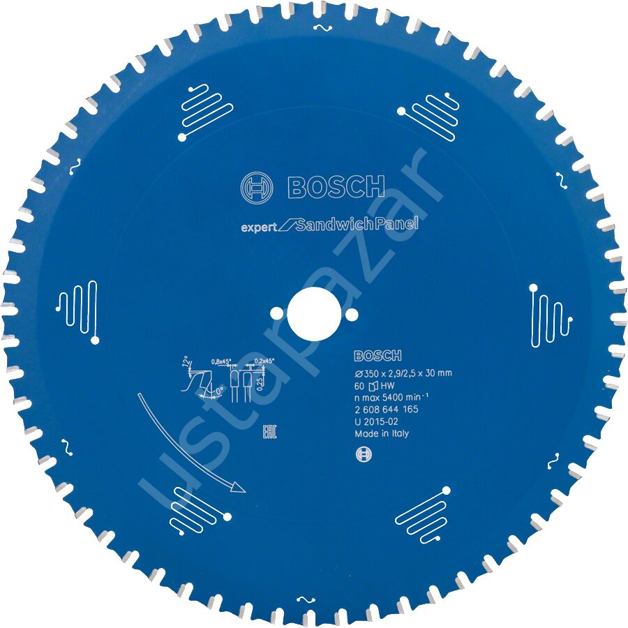 Bosch - Expert Serisi Çelik Levhalı Sandviç Panelleri için Daire Testere Bıçağı 350*30 mm 60 Diş 2608644165