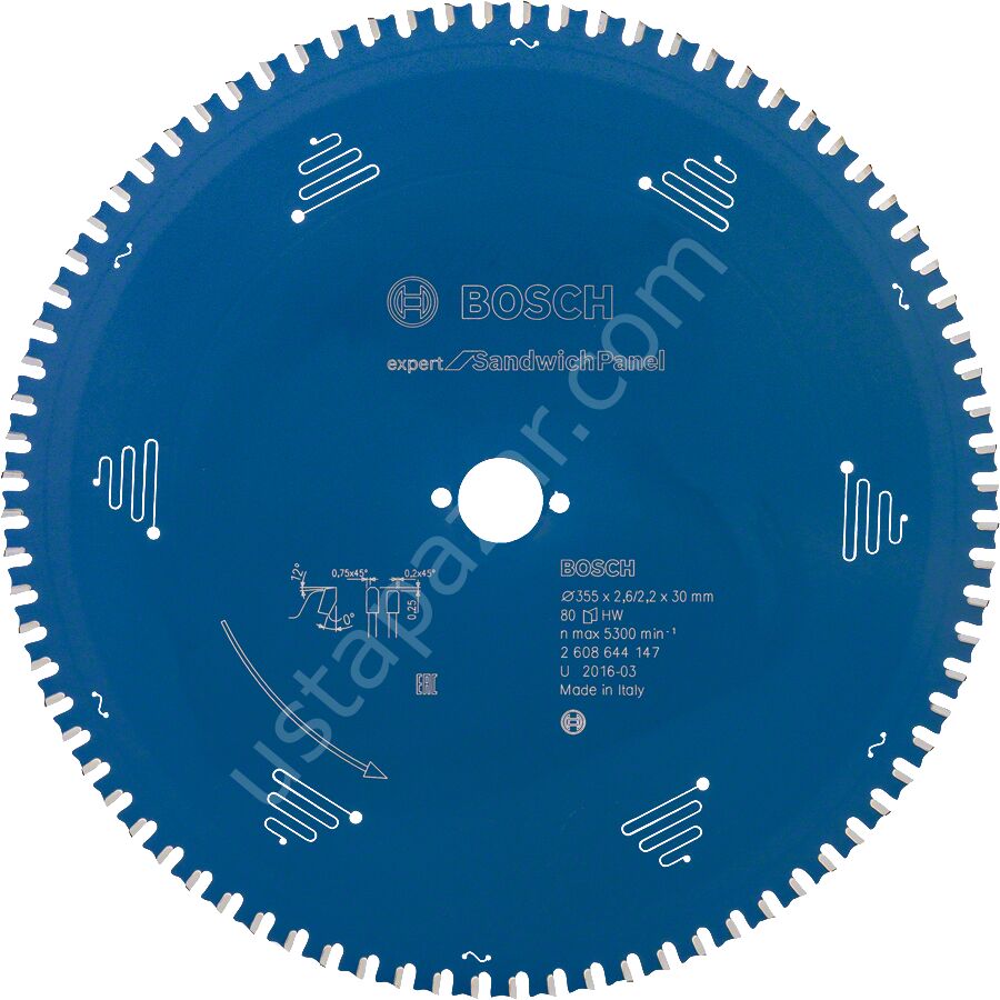 Bosch - Expert Serisi Çelik Levhalı Sandviç Panelleri için Daire Testere Bıçağı 355*30 mm 80 Diş 2608644147