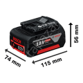 Bosch Professional GBA 18 Volt 5,0 Ah Li-on Akü 1600A002U5