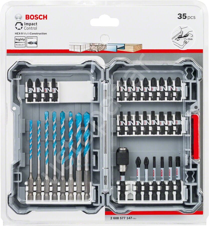 Bosch - Impact Control Serisi HEX-9 MC 35 Parça Karışık Set 2608577147
