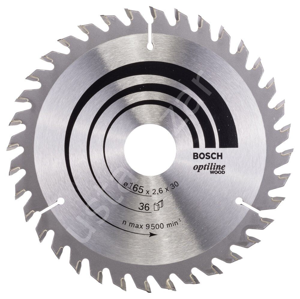 Bosch - Optiline Serisi Ahşap için Daire Testere Bıçağı 160*30/20 mm 36 Diş 2608640603