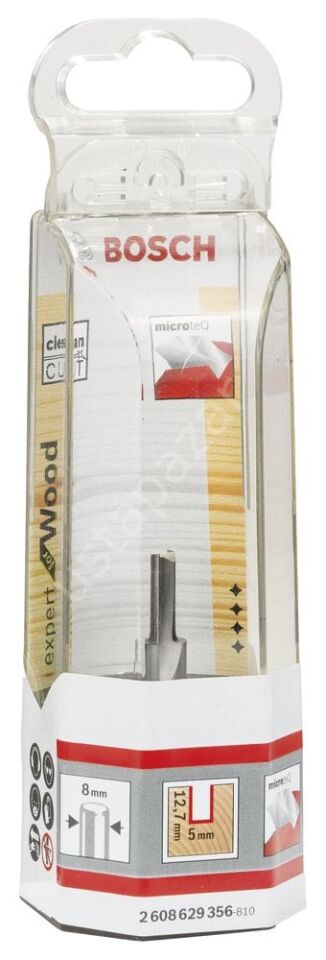 Bosch - Expert Serisi Ahşap İçin Çift Bıçaklı, Tam Sert Metal Kanal Freze Ucu 8*5*51 mm 2608629356