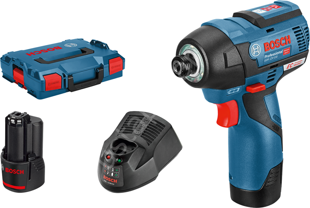Bosch GDR 12V-110 Çift Akülü 3 Ah Darbeli Somun Sıkma Makinesi 0601900000