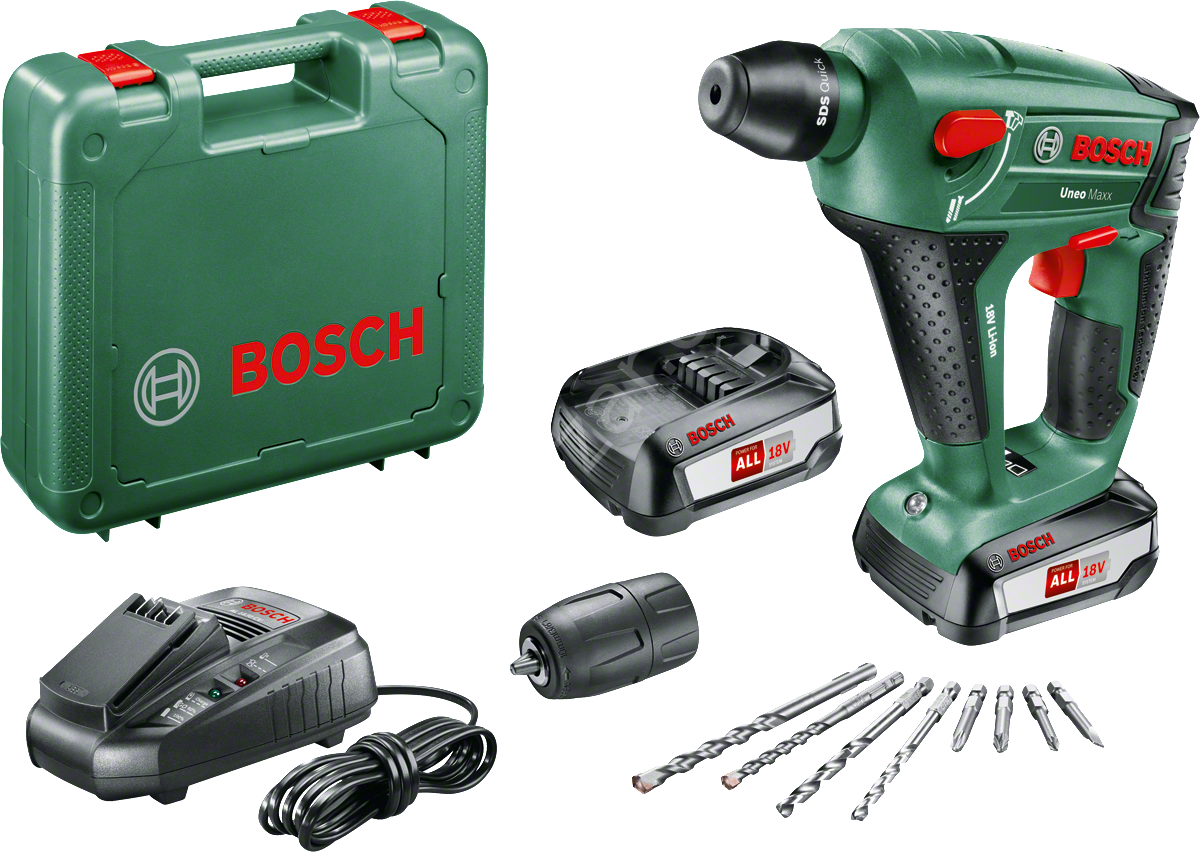 Bosch UNEO MAXX 18 V Çift Akülü Kırıcı Delici (2 x 2,5 Ah) 0603952327