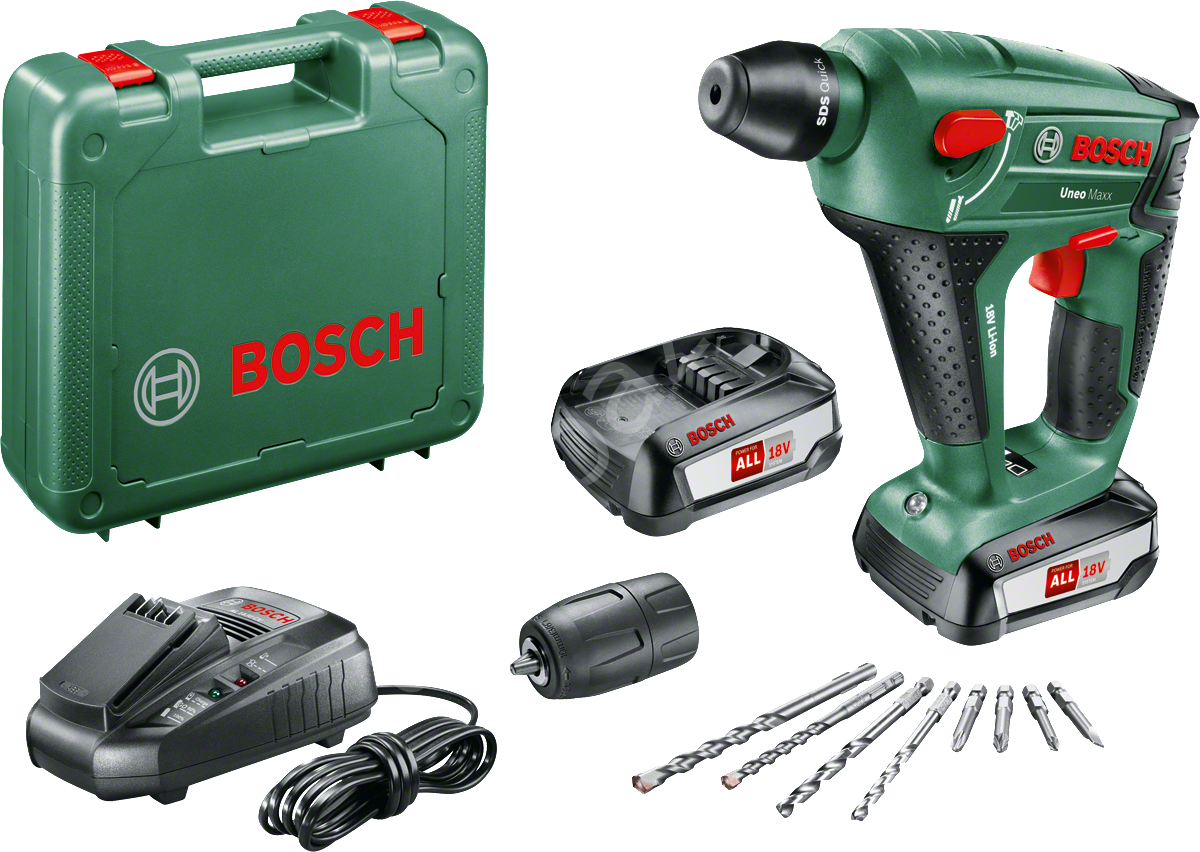 Bosch UNEO MAXX 18 V Çift Akülü Kırıcı Delici (2 x 2,5 Ah) 0603952327