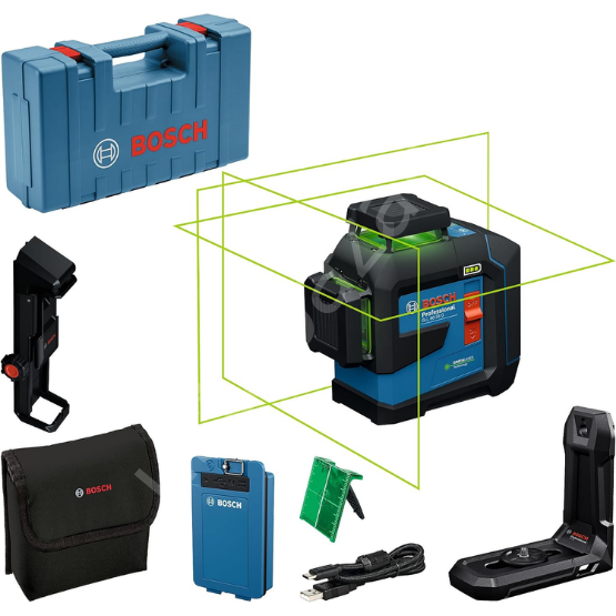Bosch Profesyonel GLL 80-33 G Çizgi Lazer BA 3.7V 3.0Ah XL Li-ion akü 0601065501