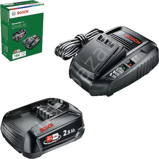 Bosch Starter set 18 V (2 x 2.5Ah Akü  + AL 1830 CV)  Çift Akü ve Şarj Cihazı
