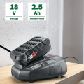 Bosch Starter set 18 V (2 x 2.5Ah Akü  + AL 1830 CV)  Çift Akü ve Şarj Cihazı