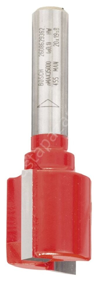 Bosch - Expert Serisi Ahşap İçin Çift Oluklu, Sert Metal Düz Freze Ucu 8*20*56 mm 2608629362