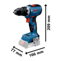 Bosch Profesyonel GSR 18V-65 Çift Akülü 2 Ah Darbesiz Vidalama Makinesi 06019N3000