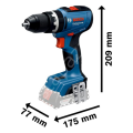 Bosch Profesyonel GSR 18V-65 Çift Akülü 5 Ah Darbesiz Delme Vidalama Makinesi 06019N3003