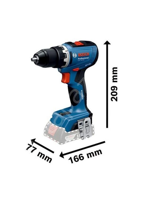 Bosch Profesyonel GSR 18V-65 1x4AH Procore Darbesiz Akülü Vidalama 06019N30K2-1X4PC