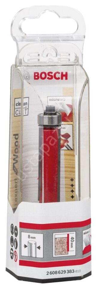 Bosch - Expert Serisi Laminant İçin Çift Oluklu, Sert Metal Altta Bilya Yataklı Freze Ucu 8*12,7*84 mm 2608629383