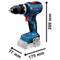 Bosch Profesyonel GSB 18V-65 Akülü Darbeli Matkap Vidalama SOLO (Akü ve Şarj Aleti Hariç) 06019N3102