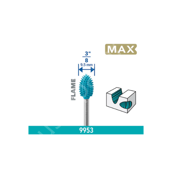 DREMEL MAX  GÜÇLÜ OYMA UCU ALEV UÇLU 9,5 MM (9953)