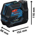 Bosch Profesyonel GCL 12V-50-22 Çizgi Lazer 12v 2 Ah Akü L-Boxx 0601066S02