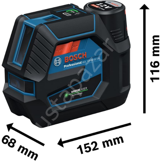 Bosch Profesyonel GCL 12V-50-22 Çizgi Lazer 12v 2 Ah Akü L-Boxx 0601066S02