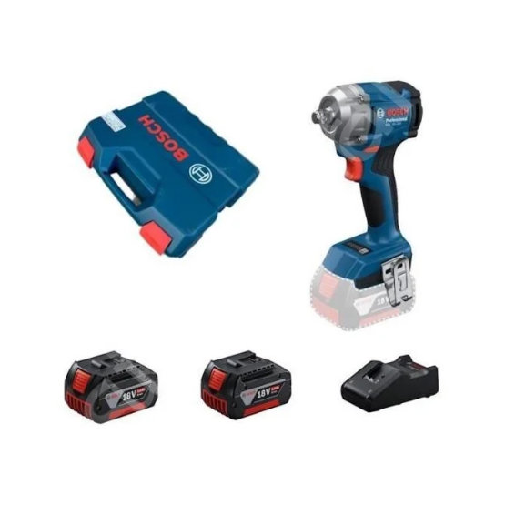 Bosch Profesyonel GDS 18V-350 2X5.0AH Çift Akülü Darbeli Somun Sıkma Makinesi