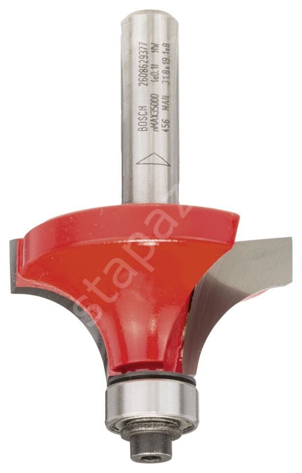 Bosch - Expert Serisi Ahşap İçin Çift Oluklu, Sert Metal Bilye Yataklı Yuvarlama Frezesi 8*12,7*61mm 2608629377