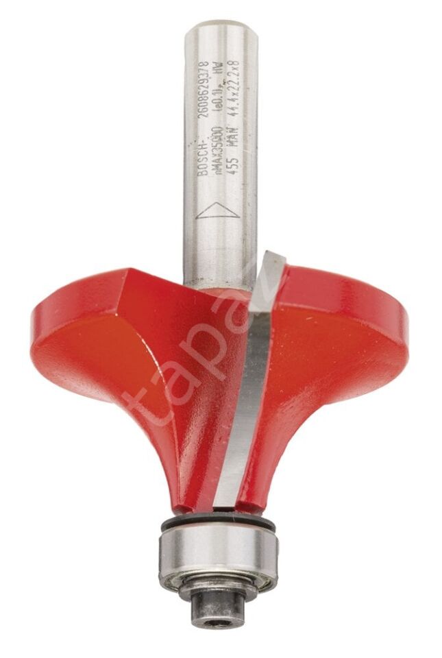 Bosch - Expert Serisi Ahşap İçin Çift Oluklu, Sert Metal Bilye Yataklı Yuvarlama Frezesi 8*15,90*64mm 2608629378
