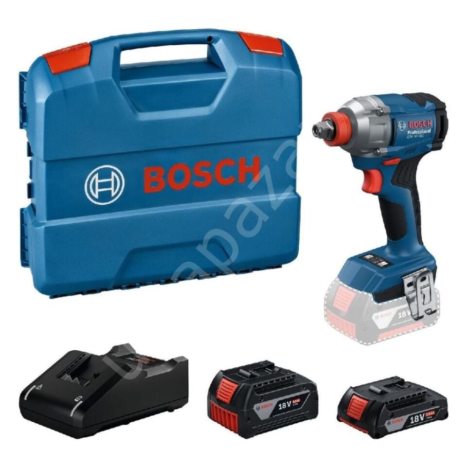 Bosch Profesyonel GDX 18V-285 2x2 Ah Çift Akülü Darbeli Somun Sıkma - 06019N2122