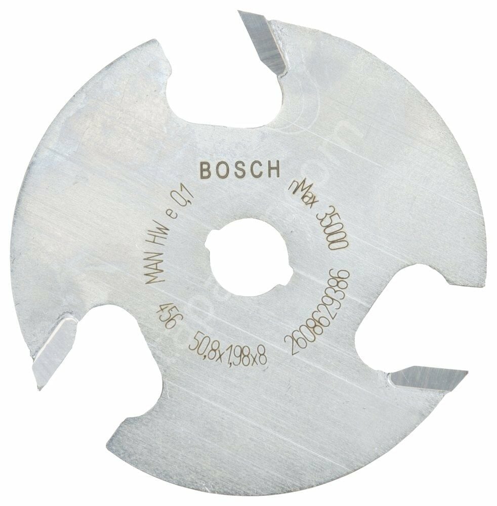 Bosch - Expert Serisi Ahşap İçin Üç Bıçaklı, Sert Metal Diskli Kanal Freze 8*50,8*2 mm 2608629386
