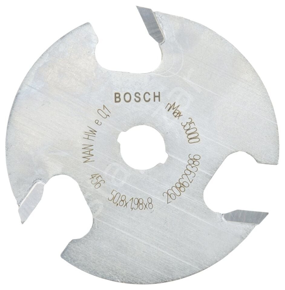 Bosch - Expert Serisi Ahşap İçin Üç Bıçaklı, Sert Metal Diskli Kanal Freze 8*50,8*2 mm 2608629386