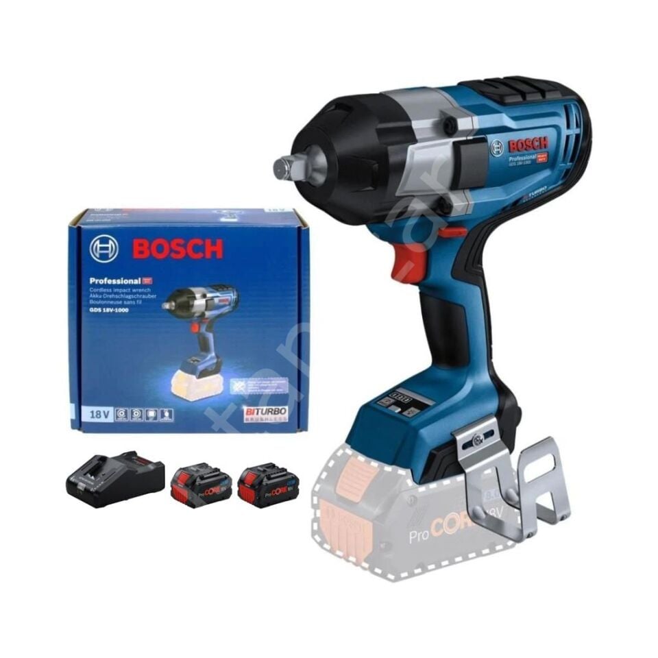 Bosch Profesyonel GDS 18V-1000 Çift Akülü 8 Ah Pcore Darbeli Somun Sıkma Makinesi