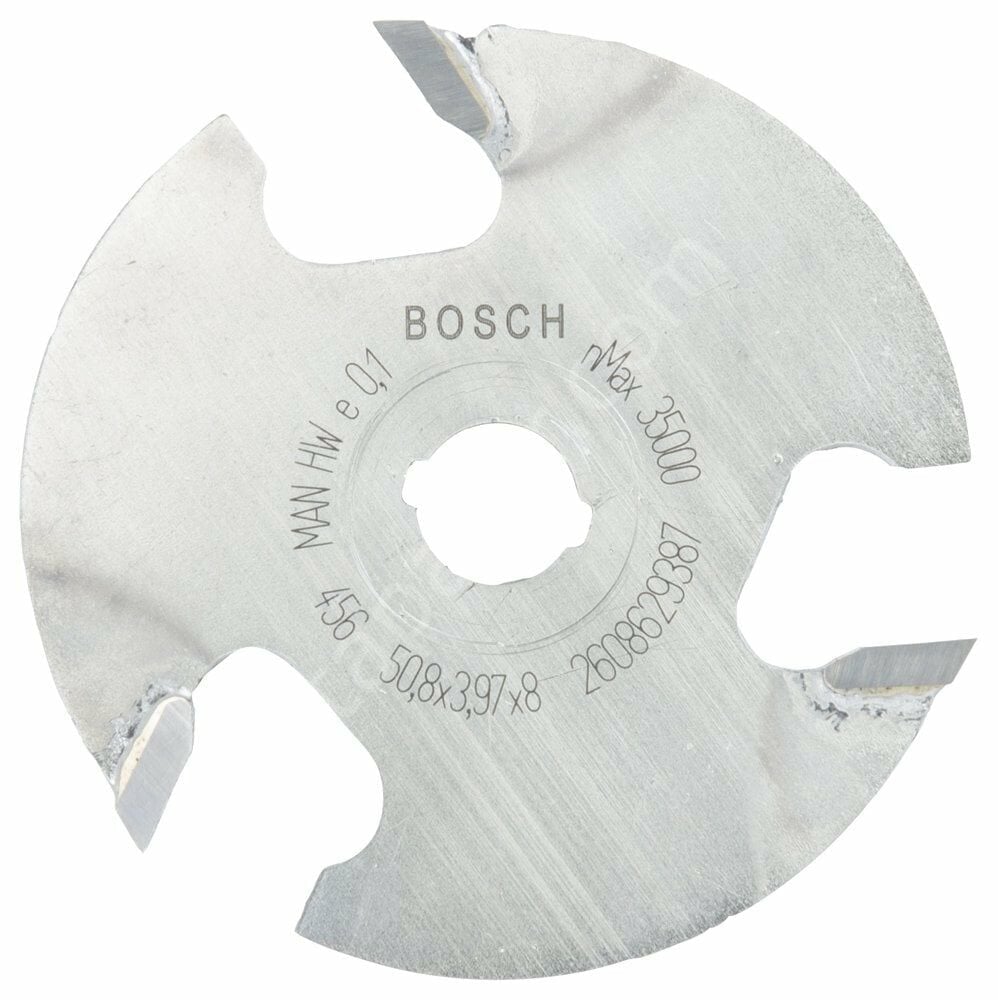 Bosch - Expert Serisi Ahşap İçin Üç Bıçaklı, Sert Metal Diskli Kanal Freze 8*50,8*4 mm 2608629387