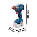 Bosch Profesyonel GDX 18V-285 Çift Akülü 4 Ah Darbeli Somun Sıkma
