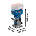 Bosch Profesyonel GLF 18V-8 Freze Makinesi Solo (Akü ve Şarj Cihazı Yoktur) 06016C6020