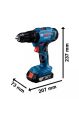 Bosch Professional Gsb 183 Lı Akülü Darbeli Vidalama Tek Akü