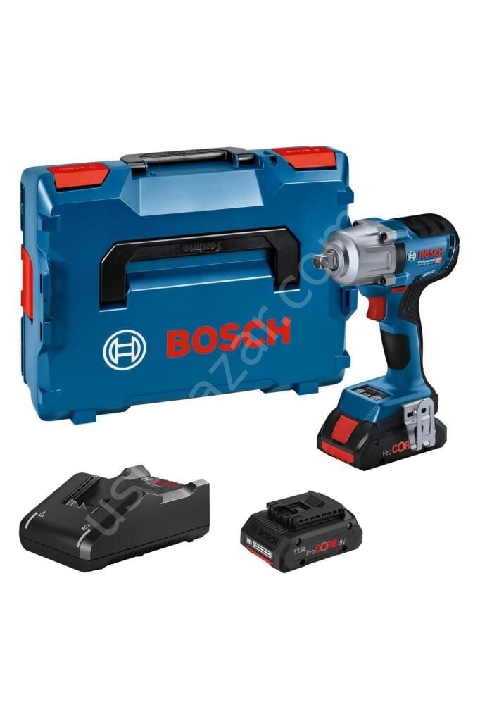 Bosch Professional GDS 18V-450 PC Çift Akülü 4 Ah Darbeli Somun Sıkma Makinesi 06019K4102