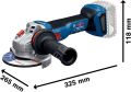 Bosch Profesyonel GWS 18V-11 S Devir Ayarlı Akülü Taşlama Makinesi 125 mm 06019N4000 (Solo -Aküsüz)