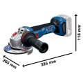 Bosch Profesyonel GWS 18V-11 S Devir Ayarlı Akülü Taşlama Makinesi 125 mm 06019N4000 (Solo -Aküsüz)