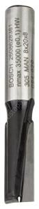Bosch - Standard Seri Ahşap İçin Çift Oluklu, Sert Metal Düz Freze Ucu 8*8*51 mm 2608628381