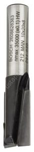 Bosch - Standard Seri Ahşap İçin Çift Oluklu, Sert Metal Düz Freze Ucu 8*10*51mm 2608628383