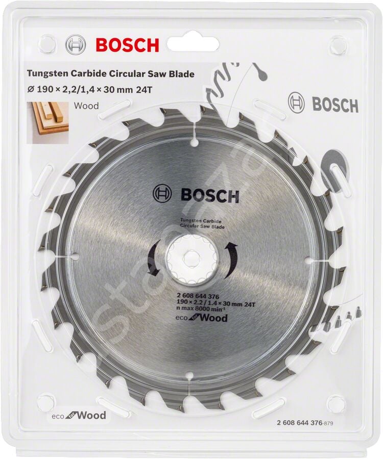 Bosch - Optiline Eco Serisi Ahşap için Daire Testere Bıçağı 190*30 mm 24 Diş 2608644376