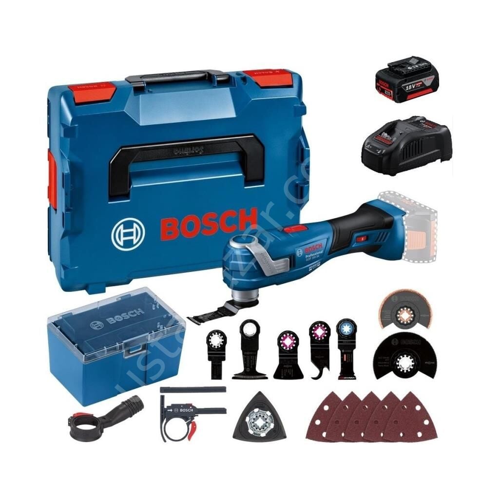 Bosch Professioanl GOP 18V-34  4 Ah Tek Akülü Çok Amaçlı Kesici Makine 16 Parça Aksesuarlı